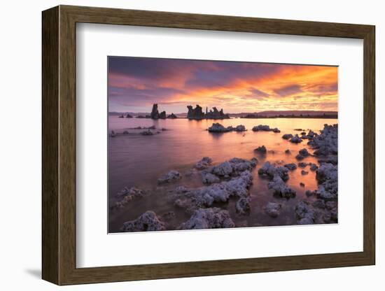 Colourful sunrise above Mono Lake, California, USA. Autumn (October) 2015.-Adam Burton-Framed Photographic Print