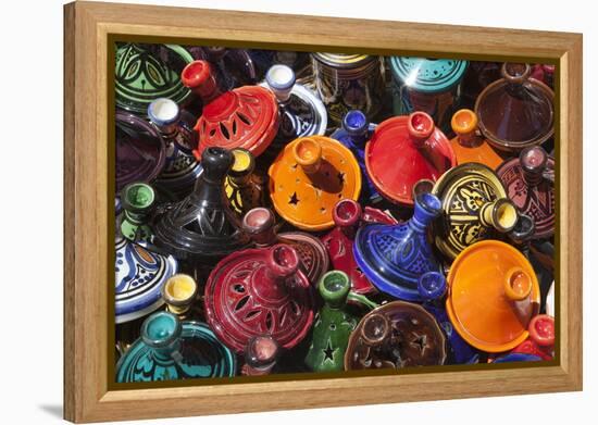 Colourful Tajines, Essaouira, Atlantic Coast, Morocco, North Africa, Africa-Stuart Black-Framed Premier Image Canvas