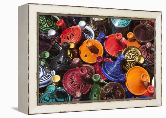 Colourful Tajines, Essaouira, Atlantic Coast, Morocco, North Africa, Africa-Stuart Black-Framed Premier Image Canvas