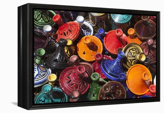 Colourful Tajines, Essaouira, Atlantic Coast, Morocco, North Africa, Africa-Stuart Black-Framed Premier Image Canvas