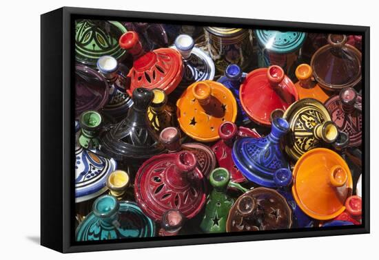 Colourful Tajines, Essaouira, Atlantic Coast, Morocco, North Africa, Africa-Stuart Black-Framed Premier Image Canvas