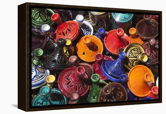 Colourful Tajines, Essaouira, Atlantic Coast, Morocco, North Africa, Africa-Stuart Black-Framed Premier Image Canvas