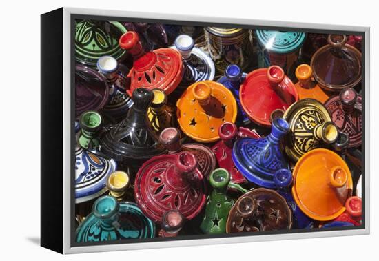 Colourful Tajines, Essaouira, Atlantic Coast, Morocco, North Africa, Africa-Stuart Black-Framed Premier Image Canvas