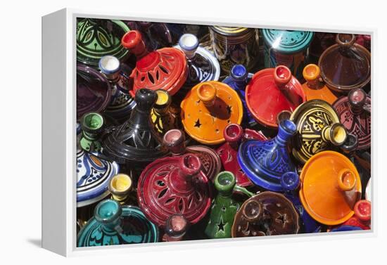 Colourful Tajines, Essaouira, Atlantic Coast, Morocco, North Africa, Africa-Stuart Black-Framed Premier Image Canvas