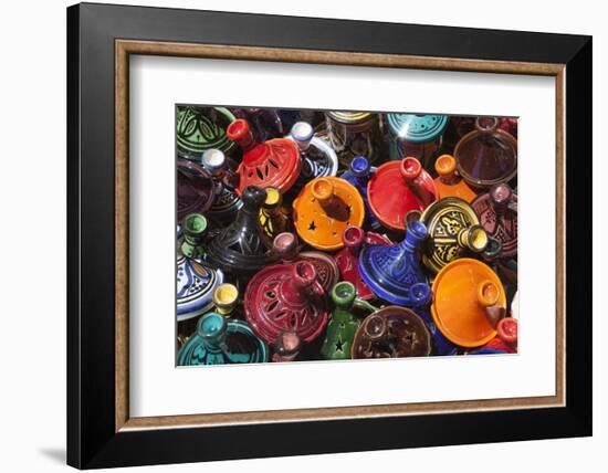 Colourful Tajines, Essaouira, Atlantic Coast, Morocco, North Africa, Africa-Stuart Black-Framed Photographic Print