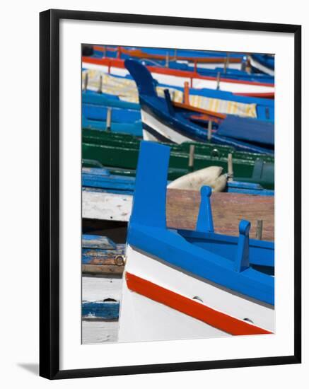 Colourful Traditional Fishing Boats, Aci Trezza, Sicily, Italy, Europe-Martin Child-Framed Photographic Print