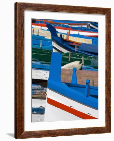 Colourful Traditional Fishing Boats, Aci Trezza, Sicily, Italy, Europe-Martin Child-Framed Photographic Print