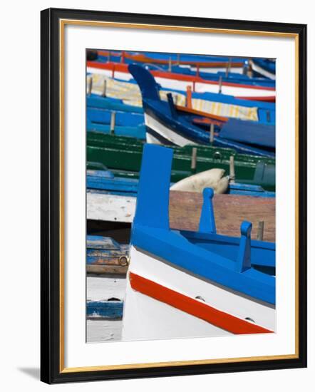 Colourful Traditional Fishing Boats, Aci Trezza, Sicily, Italy, Europe-Martin Child-Framed Photographic Print