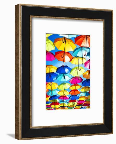 Colourful Umbrellas Collection - Blue Sky-Philippe Hugonnard-Framed Photographic Print