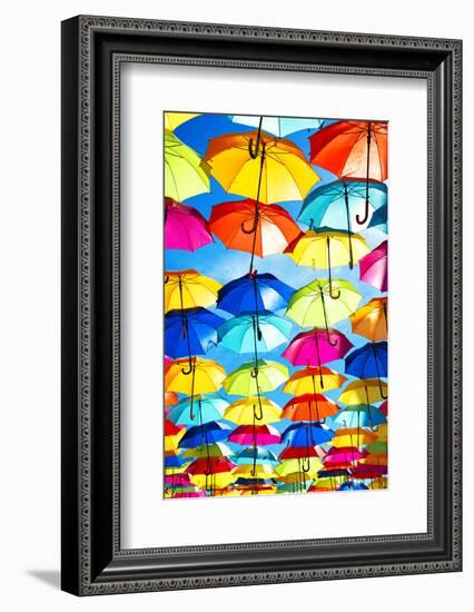 Colourful Umbrellas Collection - Blue Sky-Philippe Hugonnard-Framed Photographic Print