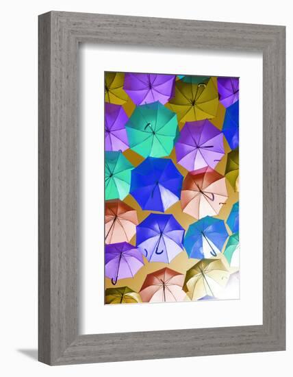 Colourful Umbrellas Collection - Caramel Sky-Philippe Hugonnard-Framed Photographic Print