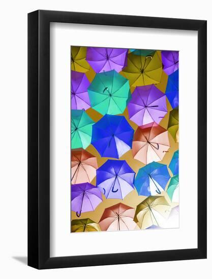 Colourful Umbrellas Collection - Caramel Sky-Philippe Hugonnard-Framed Photographic Print