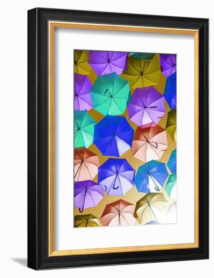 Colourful Umbrellas Collection - Caramel Sky-Philippe Hugonnard-Framed Photographic Print