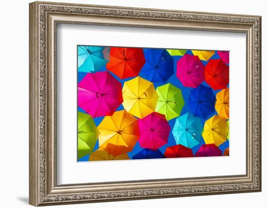 Colourful Umbrellas Collection - Dark Blue Sky-Philippe Hugonnard-Framed Photographic Print