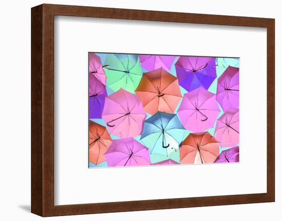 Colourful Umbrellas Collection - Light Pink-Philippe Hugonnard-Framed Photographic Print