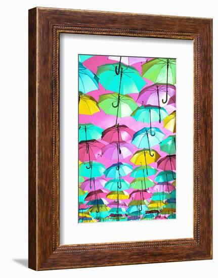 Colourful Umbrellas Collection - Pink Sky-Philippe Hugonnard-Framed Photographic Print