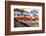 Colourful umbrellas decorate a shopping precinct in England-Charles Bowman-Framed Photographic Print