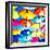 Colourful Umbrellas Square Collection - Blue Sky-Philippe Hugonnard-Framed Photographic Print