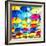 Colourful Umbrellas Square Collection - Blue Sky-Philippe Hugonnard-Framed Photographic Print