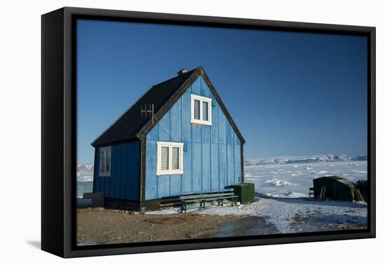 Colourful Wooden House in the Village of Qaanaaq-Louise Murray-Framed Premier Image Canvas