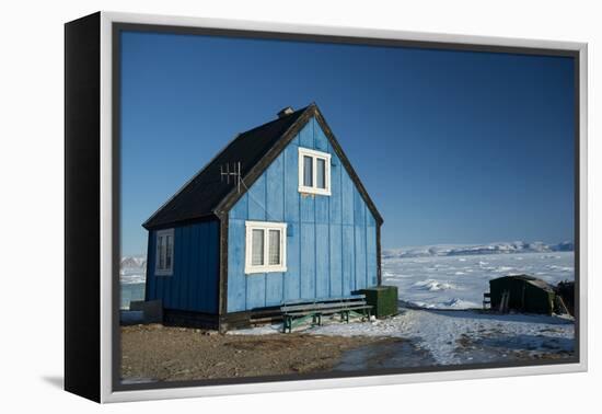 Colourful Wooden House in the Village of Qaanaaq-Louise Murray-Framed Premier Image Canvas