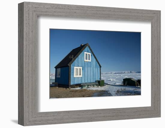 Colourful Wooden House in the Village of Qaanaaq-Louise Murray-Framed Photographic Print