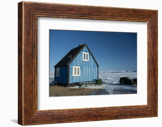 Colourful Wooden House in the Village of Qaanaaq-Louise Murray-Framed Photographic Print