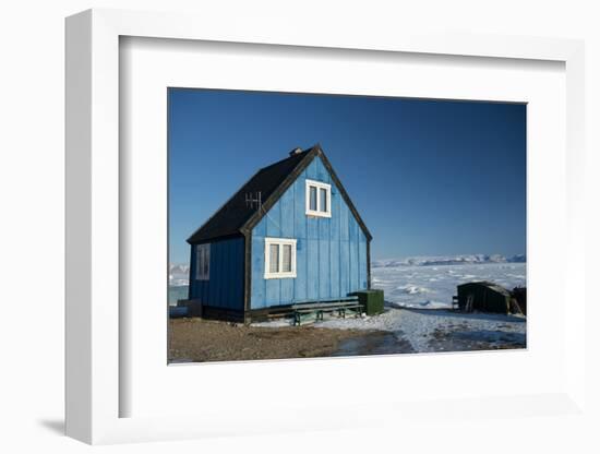 Colourful Wooden House in the Village of Qaanaaq-Louise Murray-Framed Photographic Print