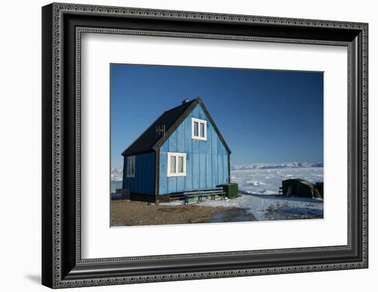 Colourful Wooden House in the Village of Qaanaaq-Louise Murray-Framed Photographic Print