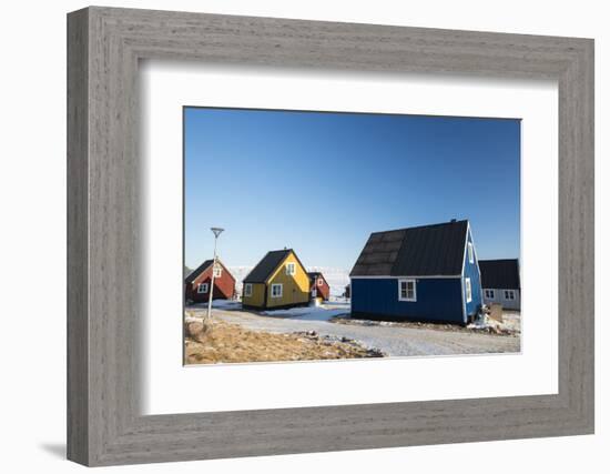 Colourful Wooden Houses in the Village of Qaanaaq-Louise Murray-Framed Photographic Print