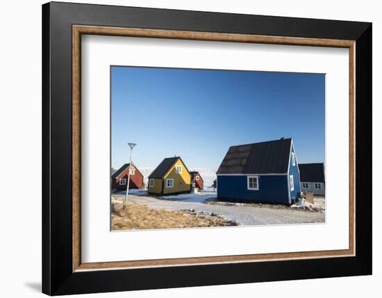 Colourful Wooden Houses in the Village of Qaanaaq-Louise Murray-Framed Photographic Print