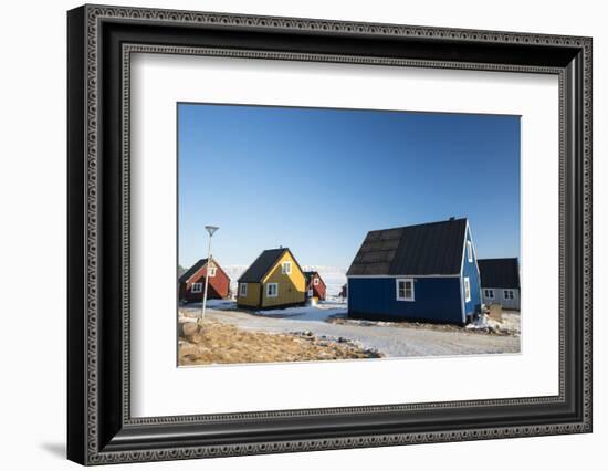 Colourful Wooden Houses in the Village of Qaanaaq-Louise Murray-Framed Photographic Print