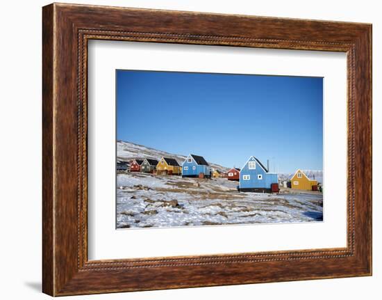 Colourful Wooden Houses in the Village of Qaanaaq-Louise Murray-Framed Photographic Print