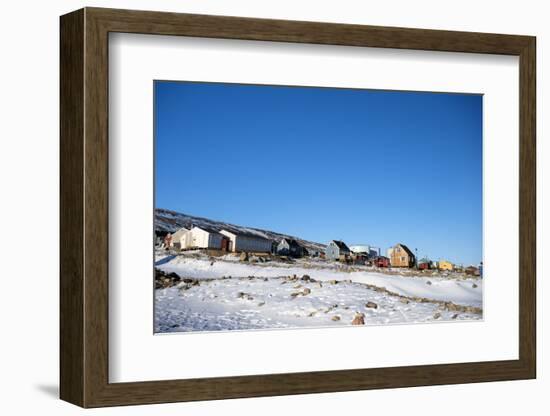 Colourful Wooden Houses in the Village of Qaanaaq-Louise Murray-Framed Photographic Print