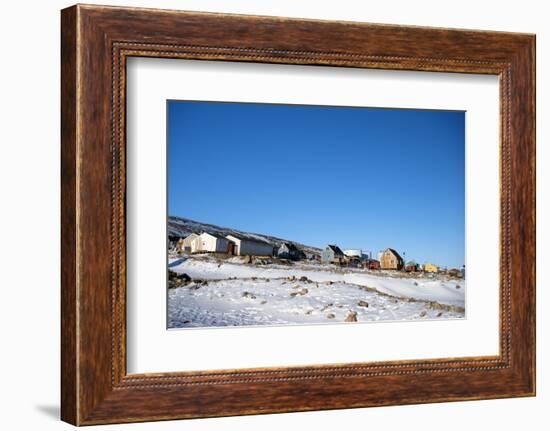 Colourful Wooden Houses in the Village of Qaanaaq-Louise Murray-Framed Photographic Print