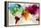 Colourful World Map-GraphINC-Framed Stretched Canvas