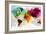 Colourful World Map-GraphINC-Framed Art Print