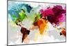 Colourful World Map-GraphINC-Mounted Art Print