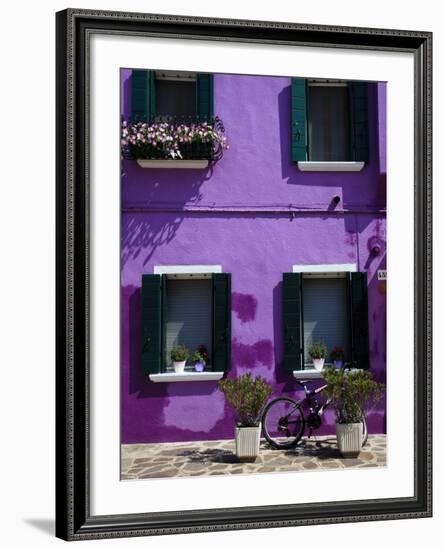 Colourfully Painted Houses Situated on Canal Banks on the Island of Burano, Located Near Venice, Ve-Kimberley Coole-Framed Photographic Print