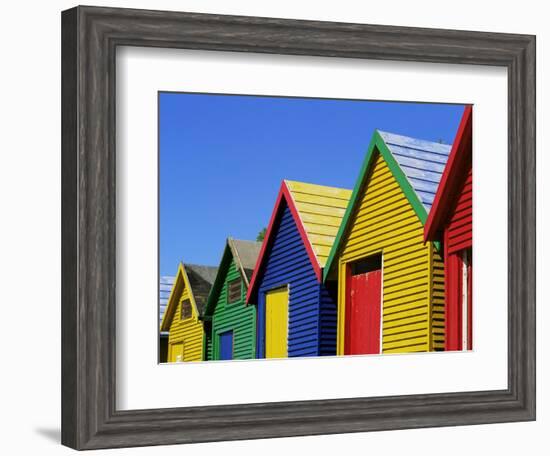 Colourfully Painted Victorian Bathing Huts in False Bay, Cape Town, South Africa, Africa-Yadid Levy-Framed Photographic Print