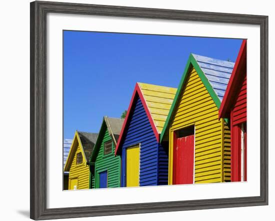 Colourfully Painted Victorian Bathing Huts in False Bay, Cape Town, South Africa, Africa-Yadid Levy-Framed Photographic Print