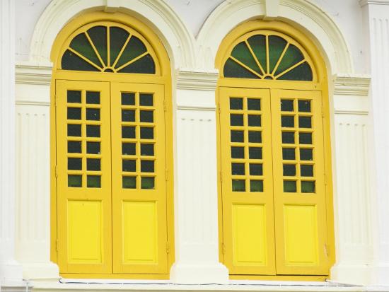 Colourfully Painted Window Shutters In Little India Singapore Southeast Asia Photographic Print Amanda Hall Art Com - Paint Colors For Window Shutters And Doors
