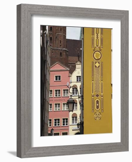 Colourfully Renewed Homes in Main Town, Gdansk, Pomerania, Poland, Europe-Ken Gillham-Framed Photographic Print