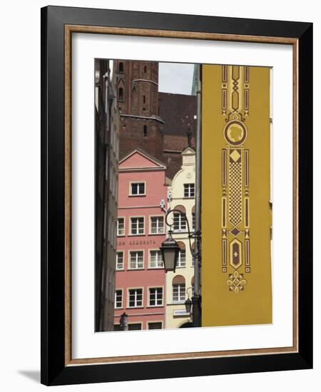 Colourfully Renewed Homes in Main Town, Gdansk, Pomerania, Poland, Europe-Ken Gillham-Framed Photographic Print