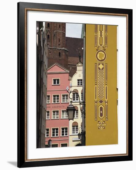 Colourfully Renewed Homes in Main Town, Gdansk, Pomerania, Poland, Europe-Ken Gillham-Framed Photographic Print