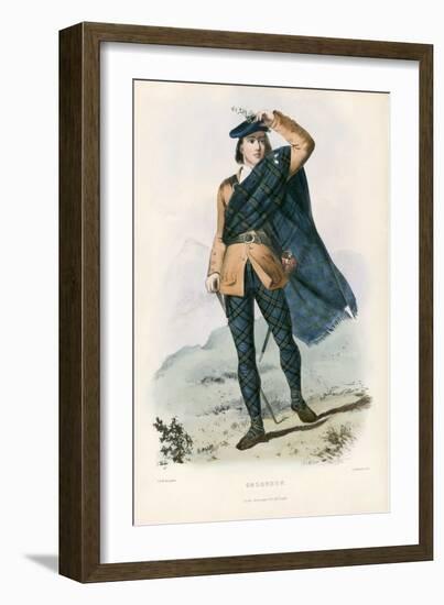Colquhon , from the Clans of the Scottish Highlands, Pub.1845 (Colour Litho)-Robert Ronald McIan-Framed Giclee Print
