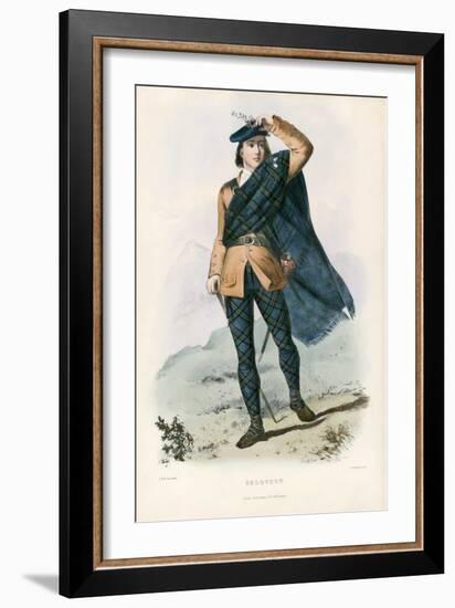 Colquhon , from the Clans of the Scottish Highlands, Pub.1845 (Colour Litho)-Robert Ronald McIan-Framed Giclee Print