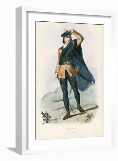 Colquhon , from the Clans of the Scottish Highlands, Pub.1845 (Colour Litho)-Robert Ronald McIan-Framed Giclee Print