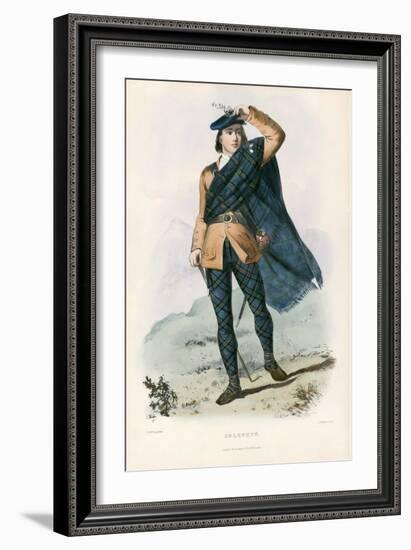 Colquhon , from the Clans of the Scottish Highlands, Pub.1845 (Colour Litho)-Robert Ronald McIan-Framed Giclee Print