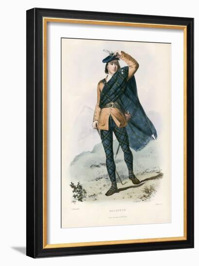 Colquhon , from the Clans of the Scottish Highlands, Pub.1845 (Colour Litho)-Robert Ronald McIan-Framed Giclee Print